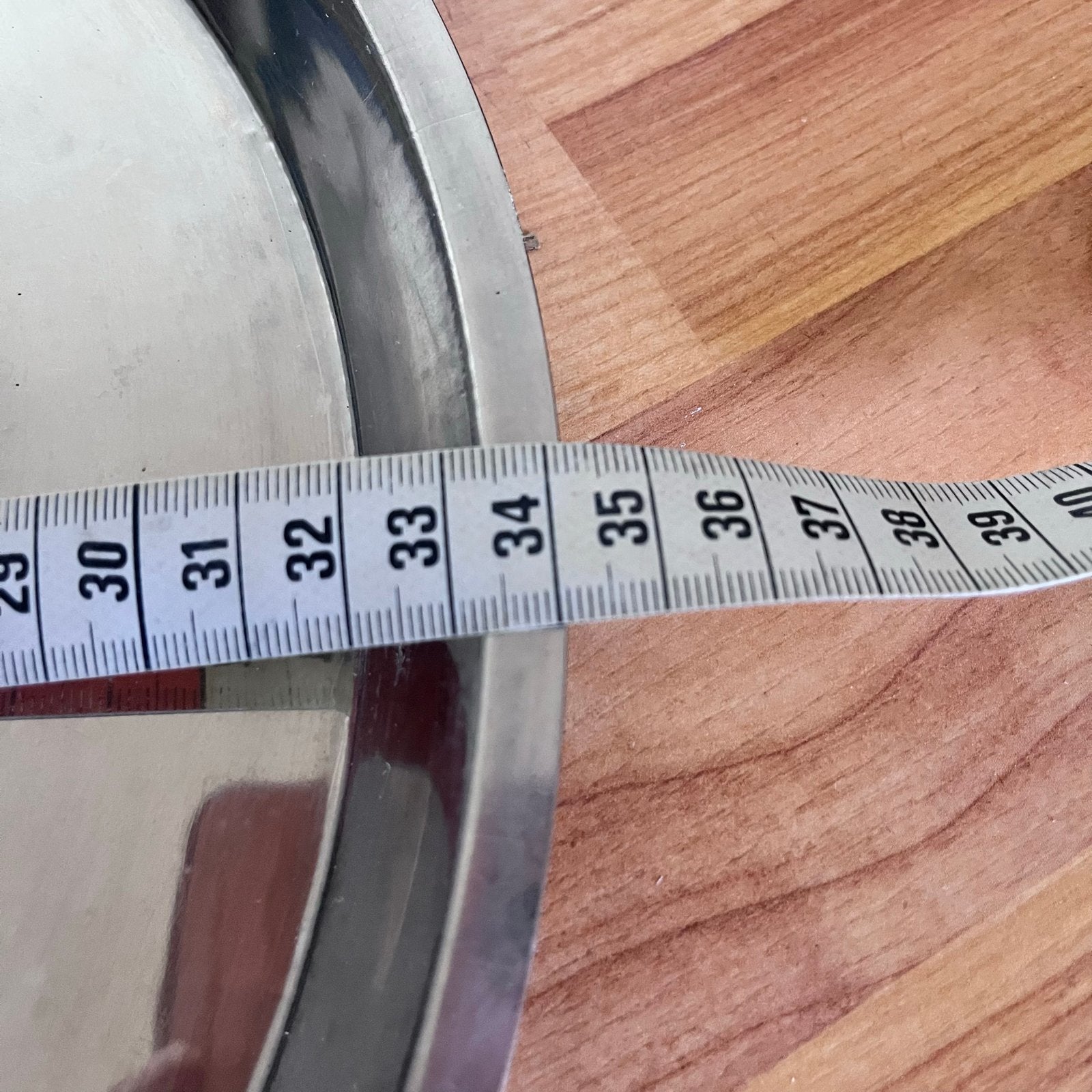 Chroom schaal 34cm, Rond, Ophalen of Verzenden, Zo goed als nieuw, Metaal