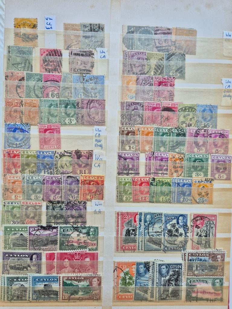 Postzegels Ceylon / Sri Lanka - Britse Kolonie Commonwealth, Postzegels en Munten, Postzegels | Azië, Ophalen of Verzenden, Gestempeld