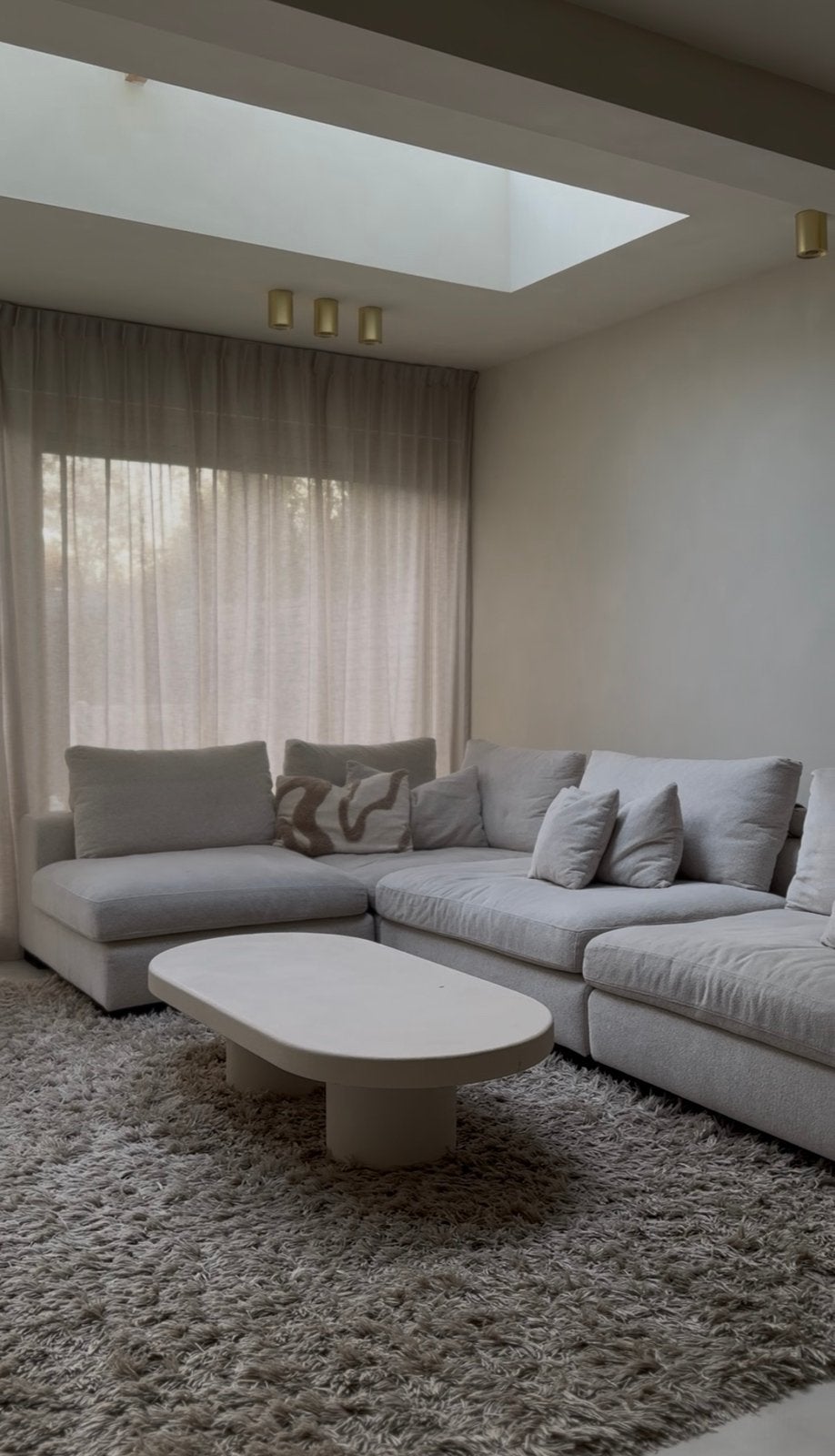 Wollen vloerkleed, Ophalen, Beige, Zo goed als nieuw, 200 cm of meer