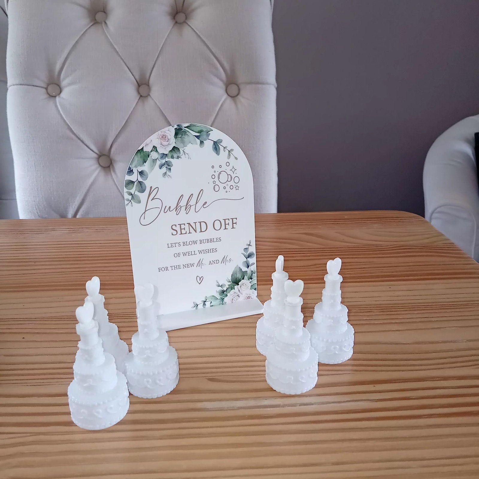 Bubble Send Off Bruiloft Bellenblaas Set, Ophalen of Verzenden, Zo goed als nieuw, Feestartikel, Geboorte of Huwelijk