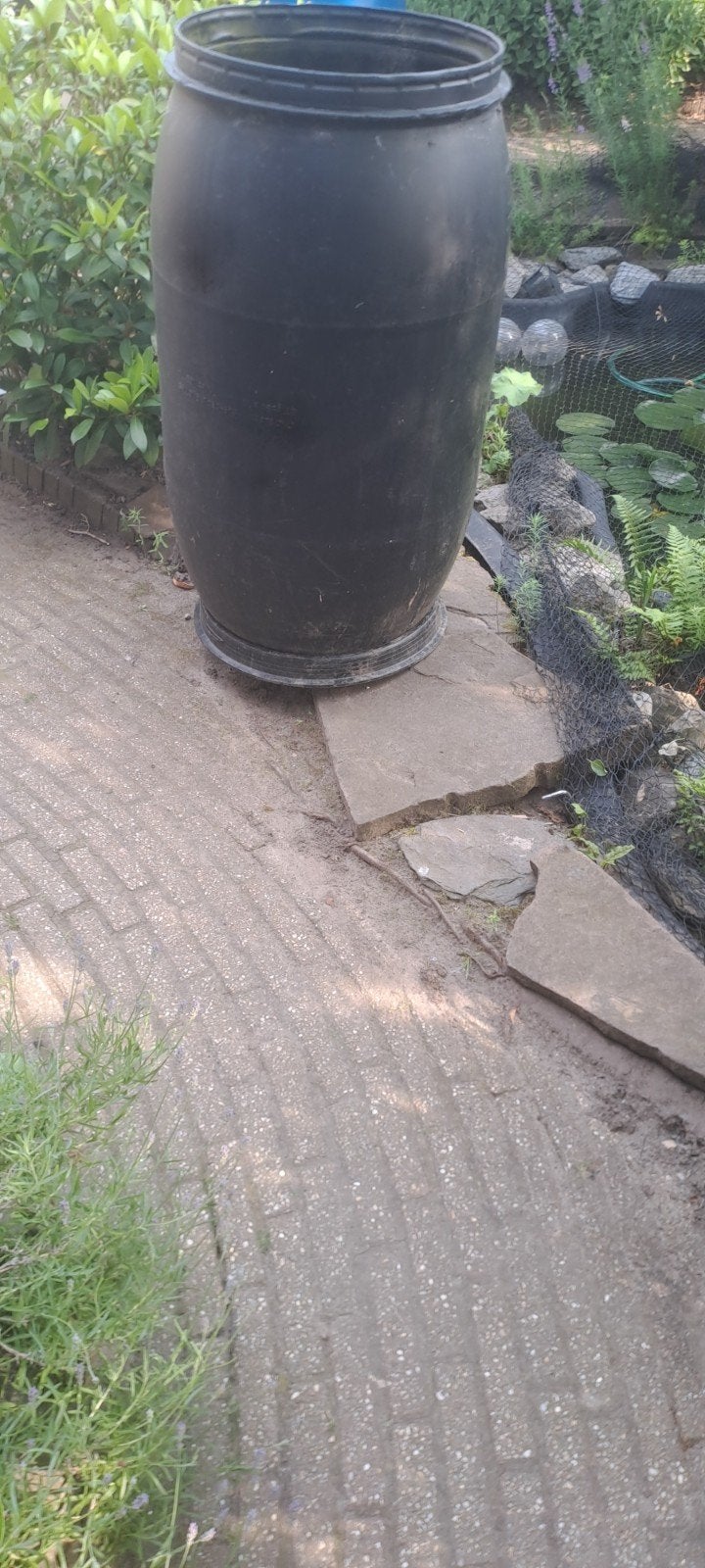 Zwart regenton vat - 200 liter, Tuin en Terras, Regentonnen, 150 liter of meer, Ophalen