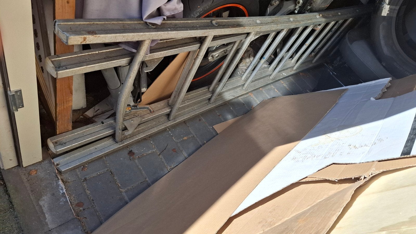 2 delig aluminium lader, Ophalen, Opvouwbaar of Inschuifbaar, 4 meter of meer