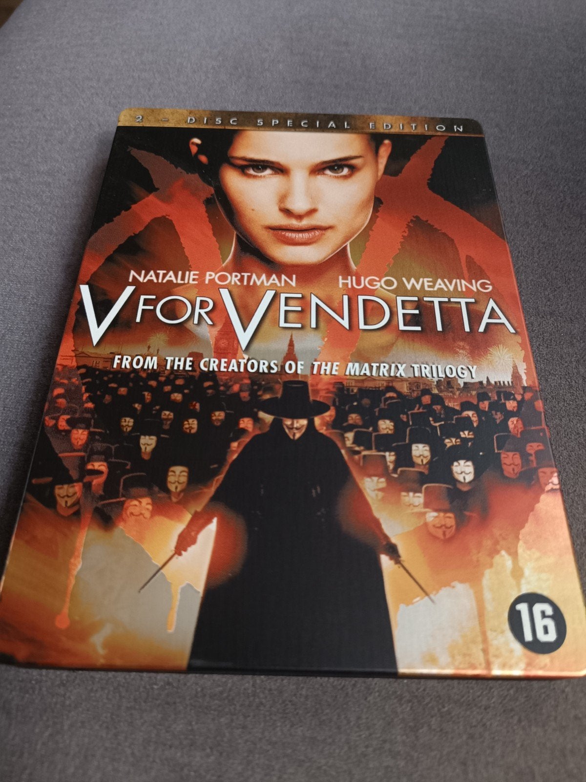 V for vendetta steelbook - dvd, Vanaf 16 jaar, Ophalen of Verzenden, Zo goed als nieuw