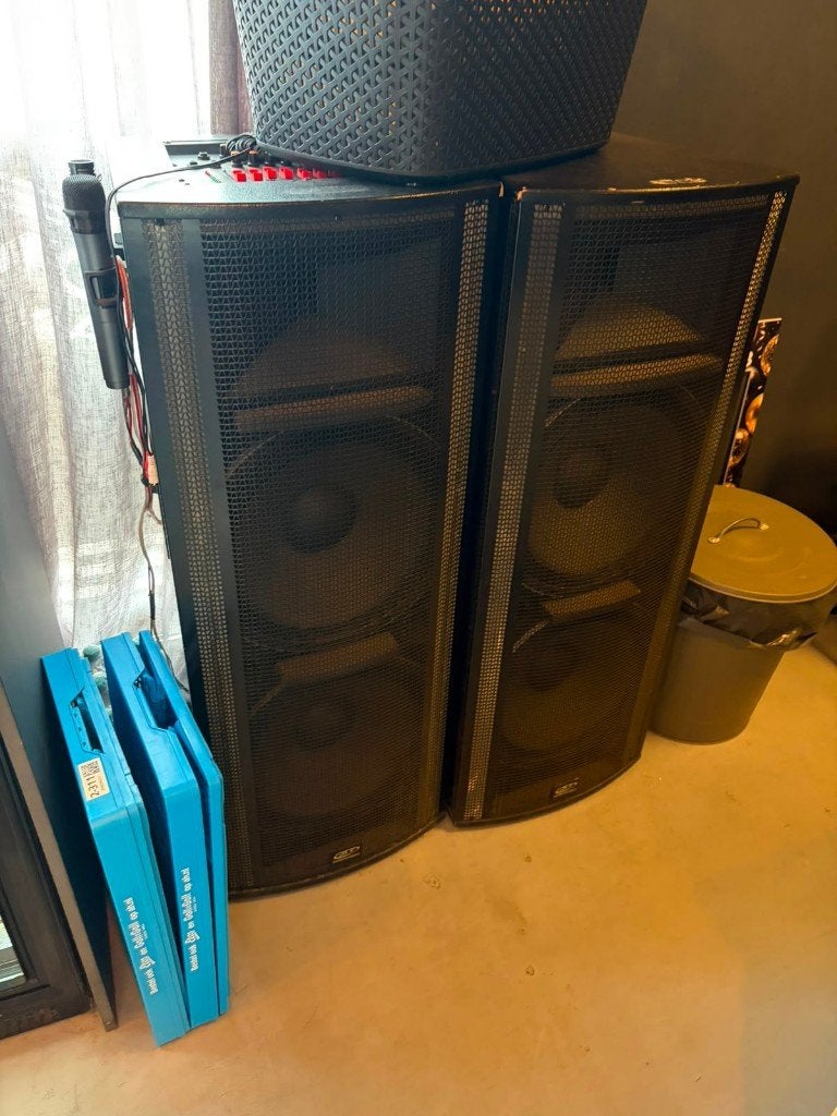 2x Professionele speakers, Audio, Tv en Foto, Luidsprekers, Vloerstaande luidspreker, Zo goed als nieuw, Ophalen, 150 watt of meer