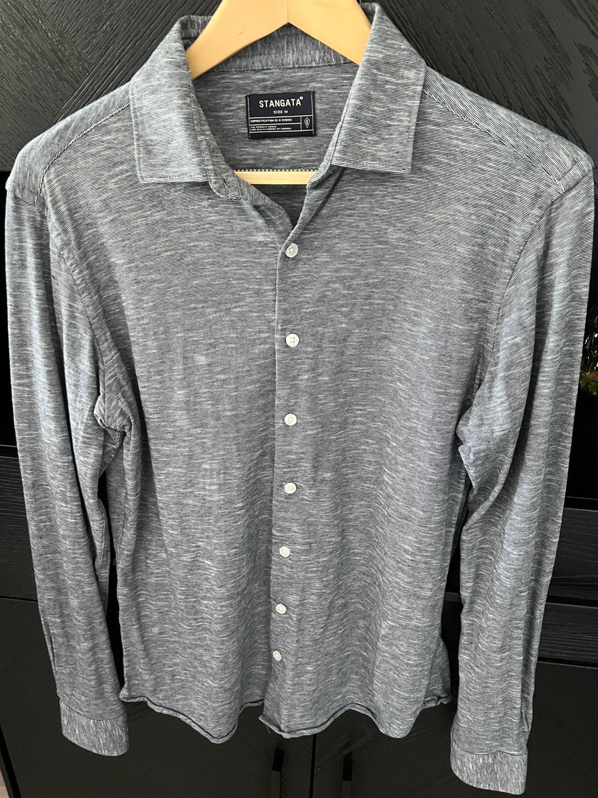 Stangata heren blouse maat M, Ophalen of Verzenden, Zo goed als nieuw, Blauw, Halswijdte 39/40 (M)