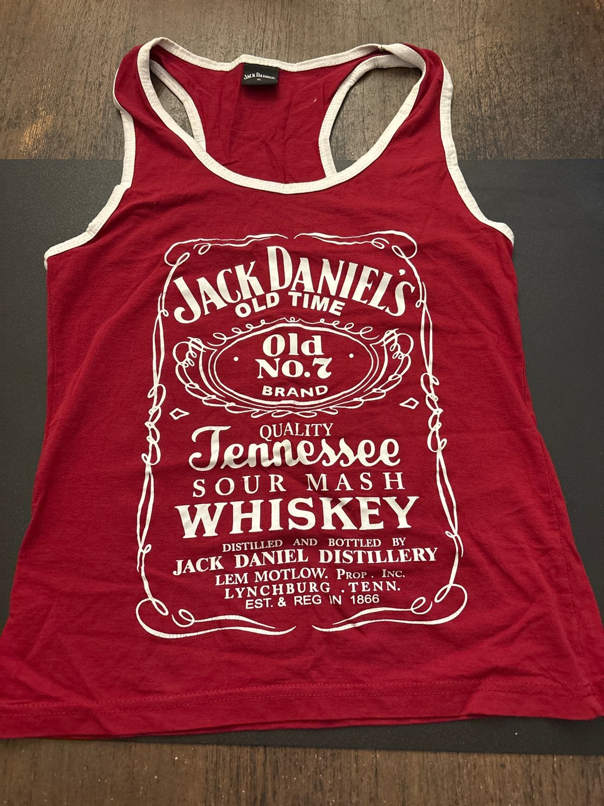 Jack Daniel's Racerback Tanktop - Rood, Maat 42/44 (L), Ophalen of Verzenden, Zonder mouw, Gedragen