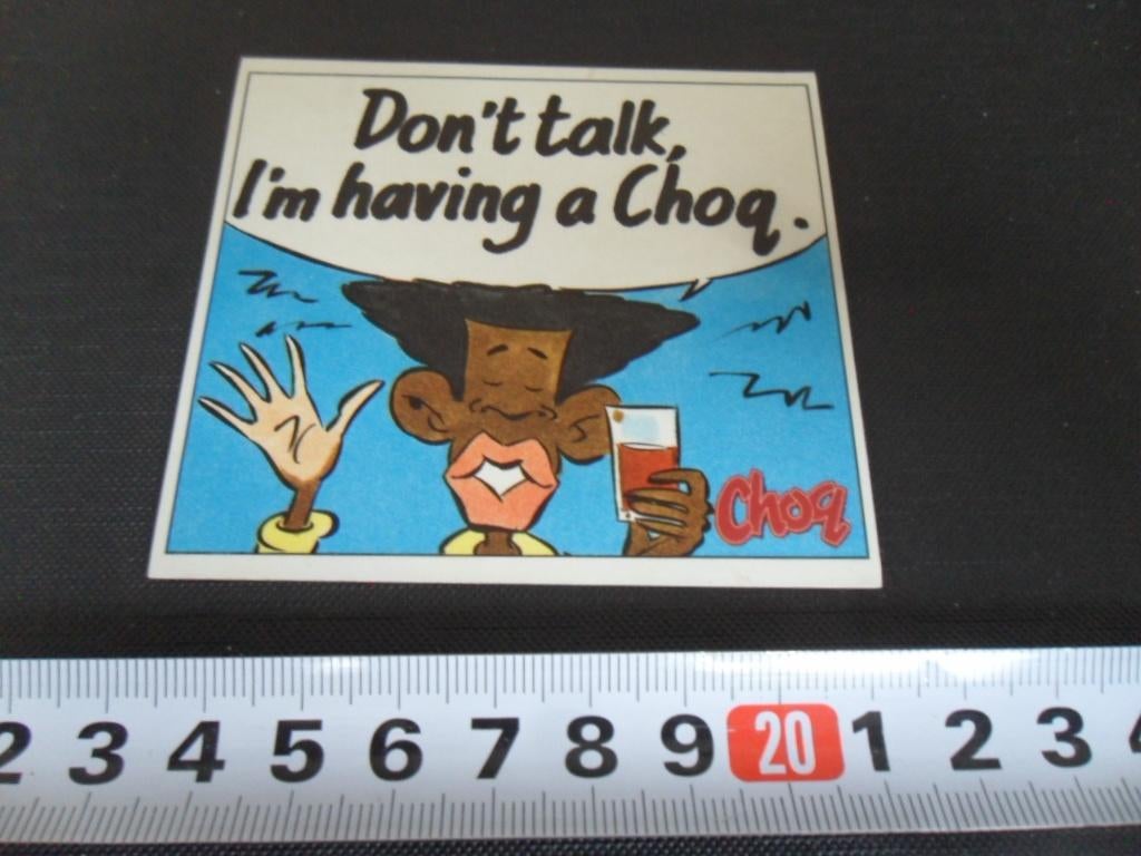sticker don't talk, I'm having a choq - strip, Ophalen, Zo goed als nieuw