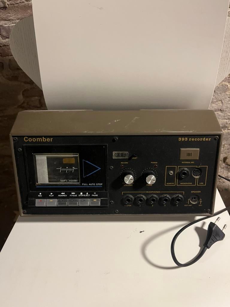 Vintage Coomber 393 Cassette Recorder (Retro), Audio, Tv en Foto, Cassettedecks, Ophalen of Verzenden, Overige merken