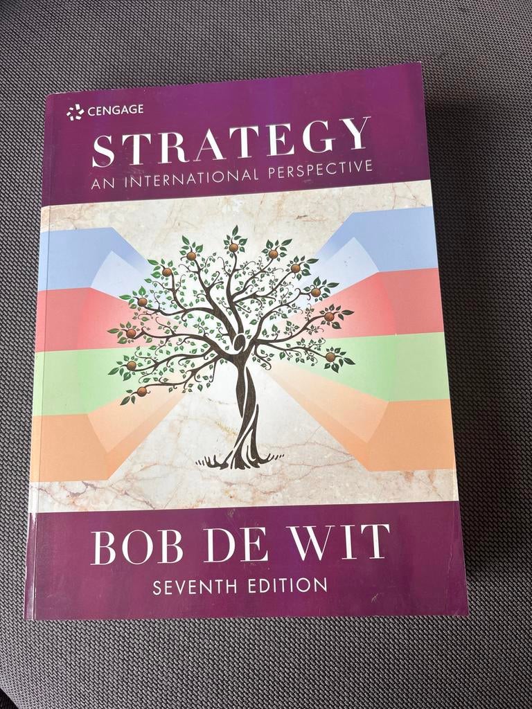 Strategy: An International Perspective - Bob de Wit, Boeken, Studieboeken en Cursussen, Ophalen of Verzenden, Gamma, Gelezen, HBO