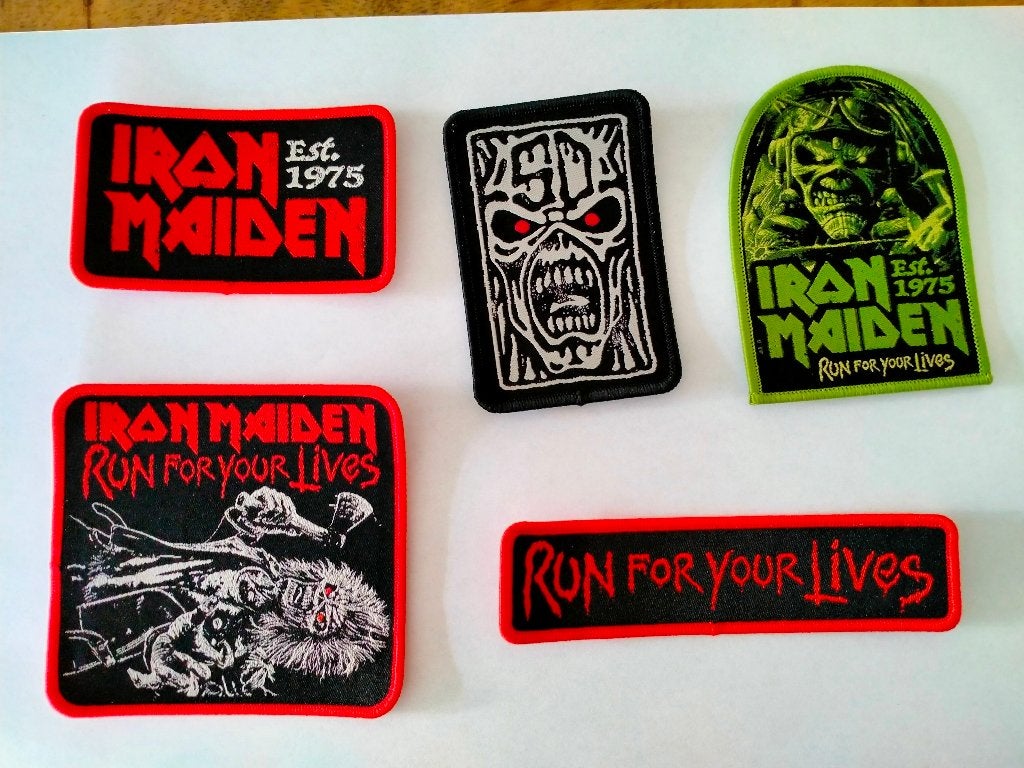 Iron Maiden run for your lives 2025 tour patches set embleem, Verzamelen, Ophalen of Verzenden, Nieuw, Kleding