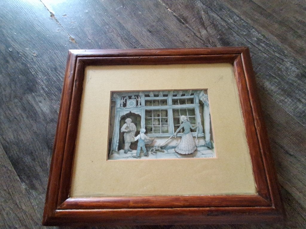 Anton pieck 3d, Ophalen, Minder dan 50 cm, Gebruikt, Schilderij