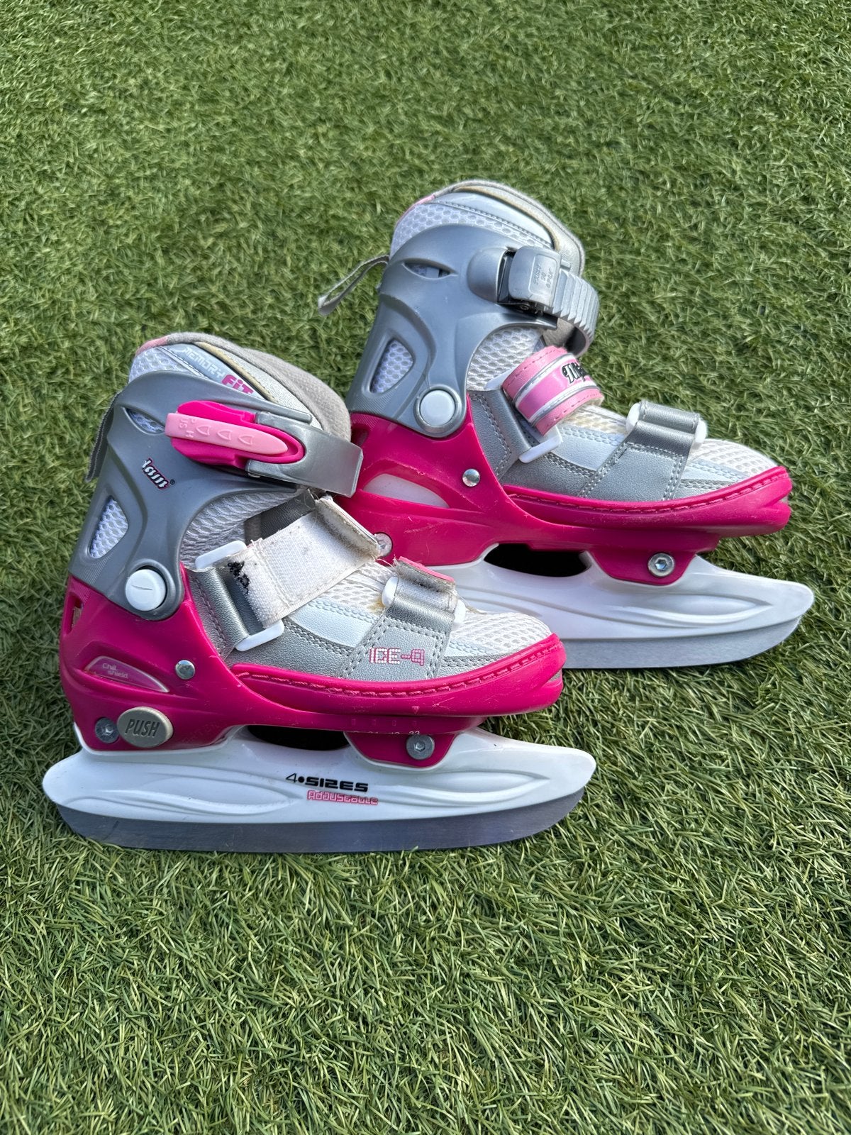 Nijdam schaatsjes roze/grijs maat 30-33, Sport en Fitness, Ophalen of Verzenden, Gebruikt, Combinoren, Nijdam
