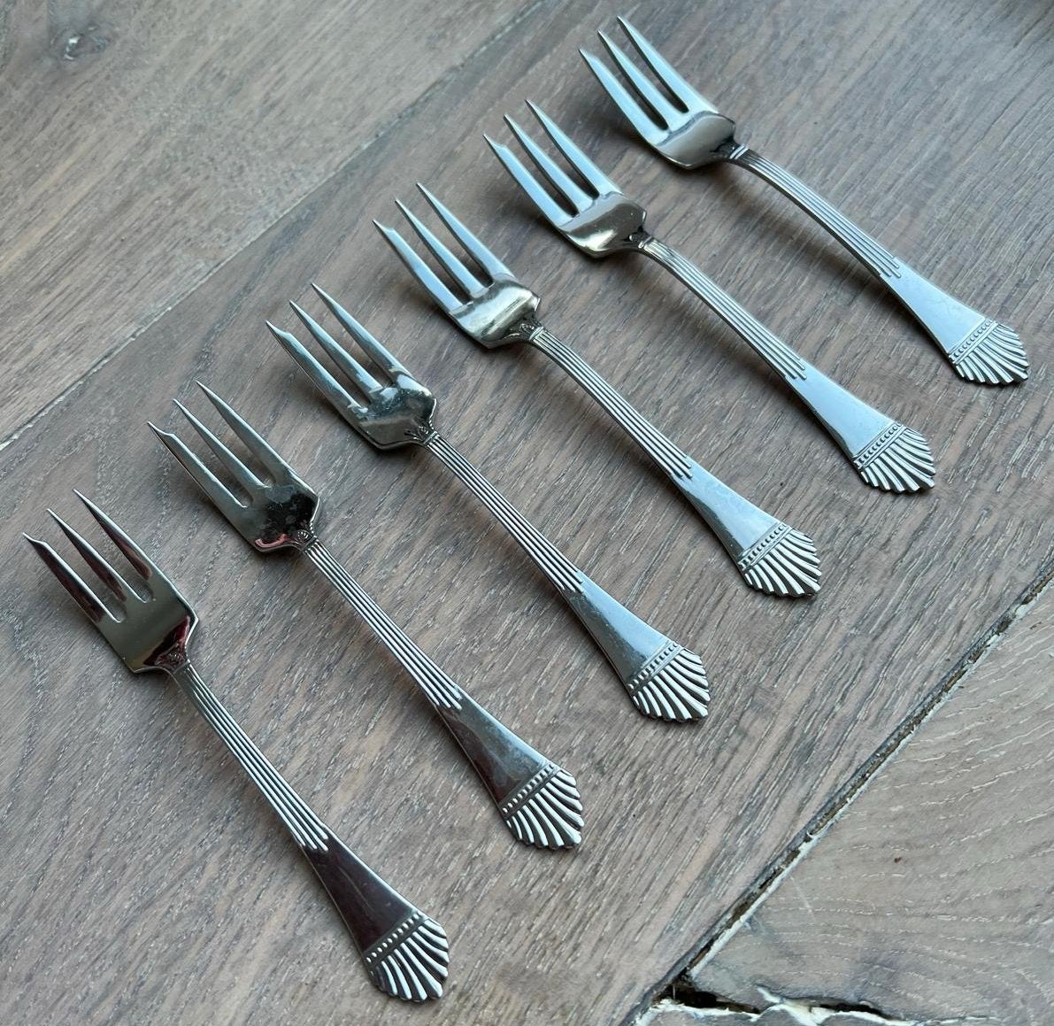 Set van 6 zilverkleurige gebaksvorkjes - 11,5 cm, Huis en Inrichting, Keuken | Bestek, Sola, Gebaksvork, Los bestek, Nieuw