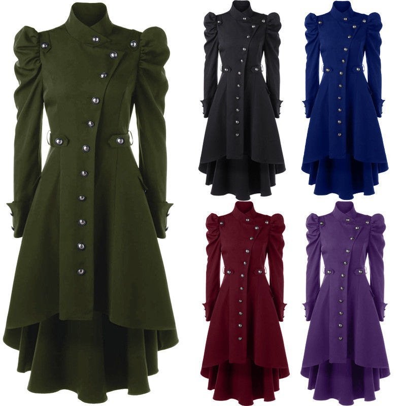 Dames victoriaanse jas (trench coat vrouwen steampunk), Hobby en Vrije tijd, Kostuums, Theaterbenodigdheden en LARP, Verzenden