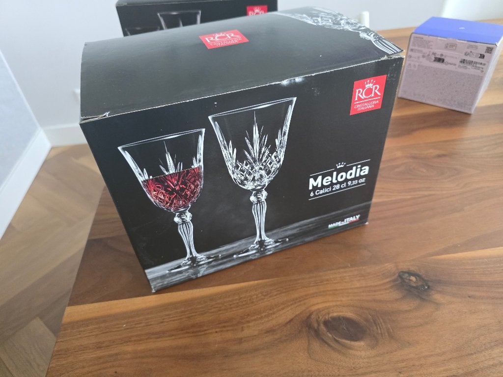 Nieuw in doos Melodia wijnglazen rood, Ophalen of Verzenden, Nieuw, Overige typen