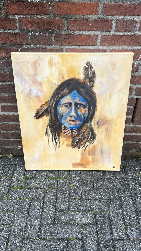 Schilderij – Portret Indiaan, Ophalen