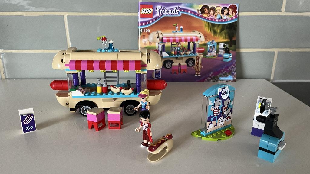 LEGO Amusement Park Hot Dog Van 41129 (Lego Friends), Lego, Compleet, Friends, Ophalen of Verzenden