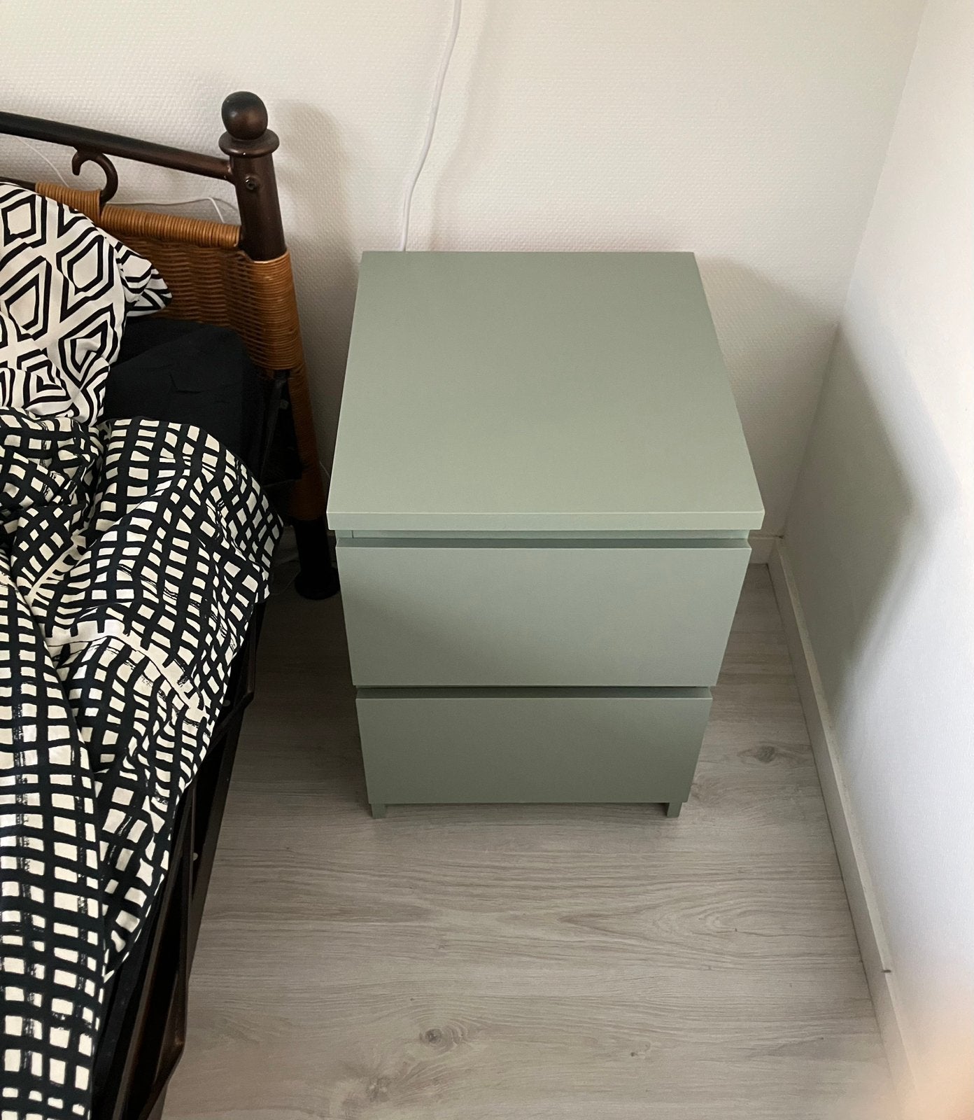 MALM ladekastje 2 lades - groen, Ophalen, Gebruikt, Overige materialen
