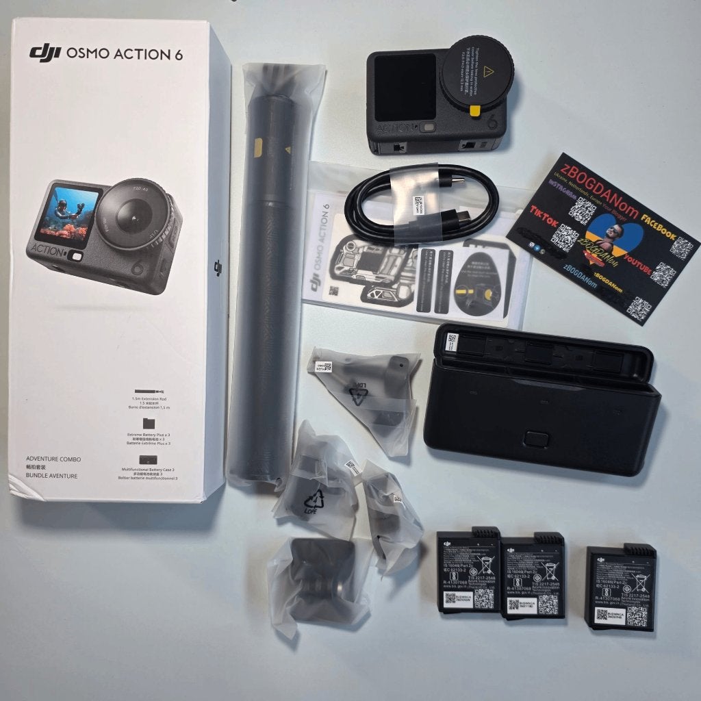 DJI Osmo ACTION 6 Adventure Combo, batteries, selfie stick, Ophalen of Verzenden, Zo goed als nieuw, Overige merken