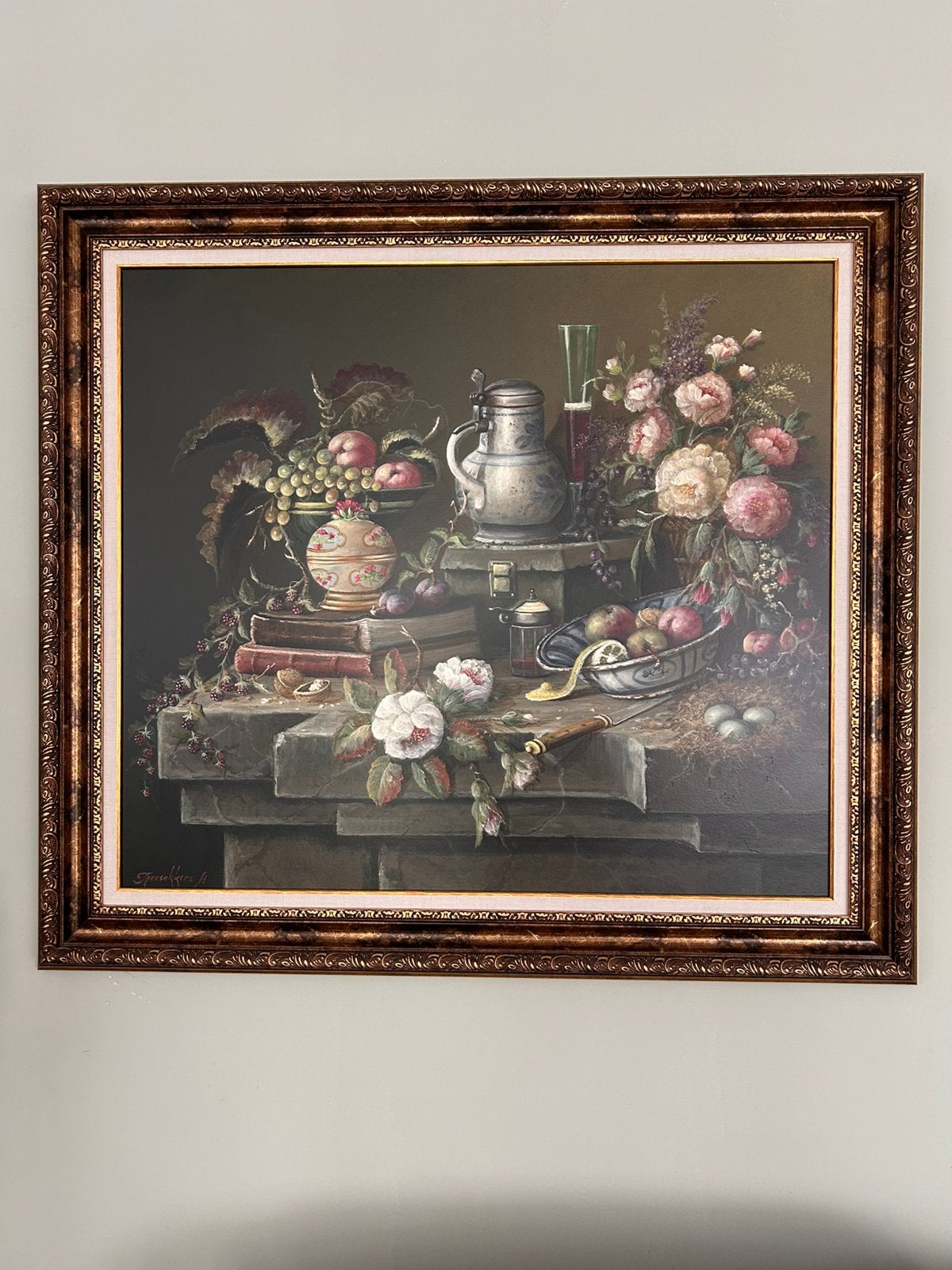 Groot pronkstilleven van Thomas Heesakkers, Antiek en Kunst, Ophalen