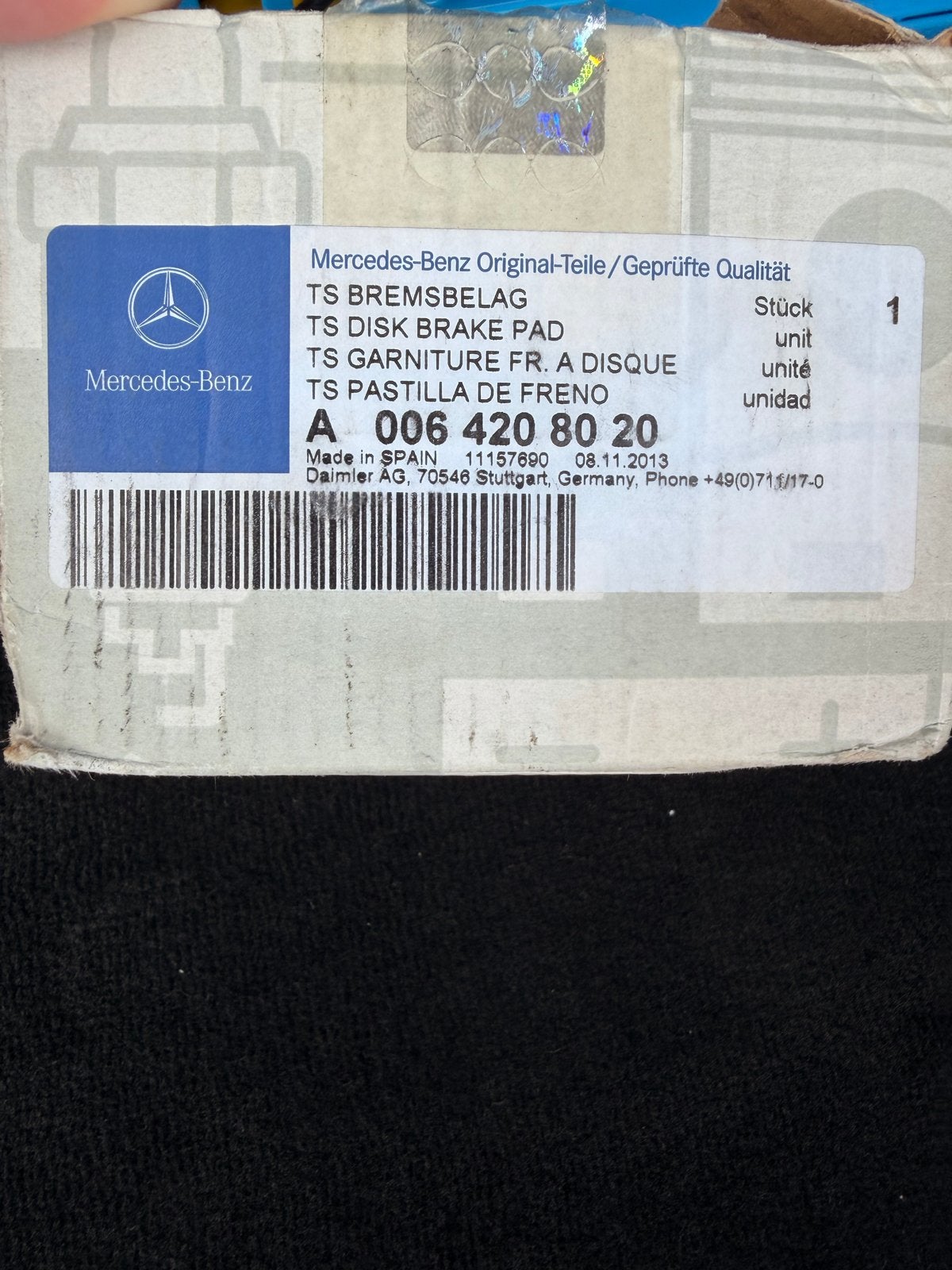 Remblokken (achter) origineel Mercedes a,b,gla,clanklasse., Ophalen of Verzenden, Nieuw, Mercedes-Benz