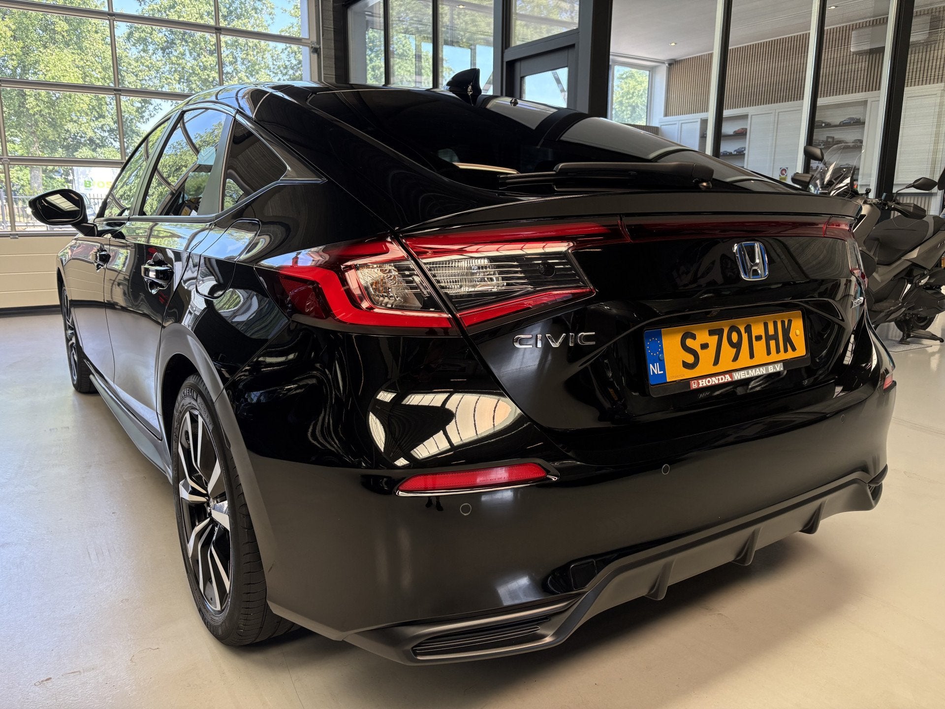 Honda Civic 2.0 e:HEV Elegance Adapt Cruise Automaat, Camera, Dealer onderhouden, Stof, Gebruikt, 4 cilinders