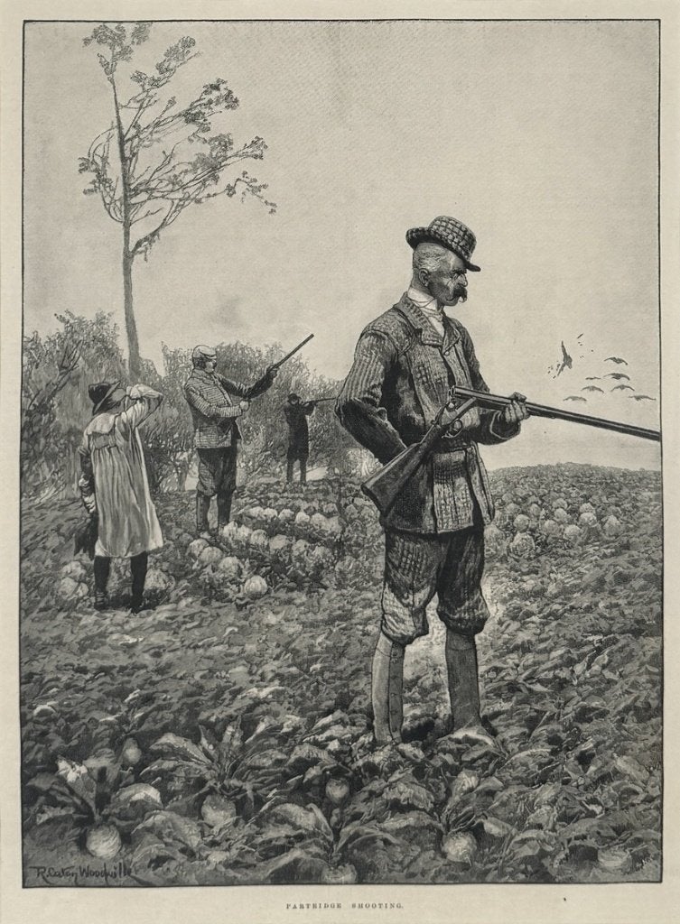 677. R. Caton Woodville – Partridge Shooting, 19e eeuw, Met glas, Ophalen, Sport