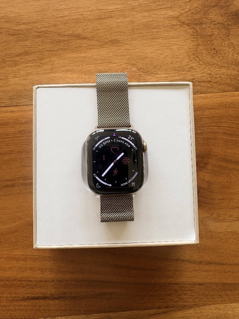Apple Watch Series 11 (42mm) Gold Ti, Apple Watch ⌚️, IOS, Nieuw, Hoogte