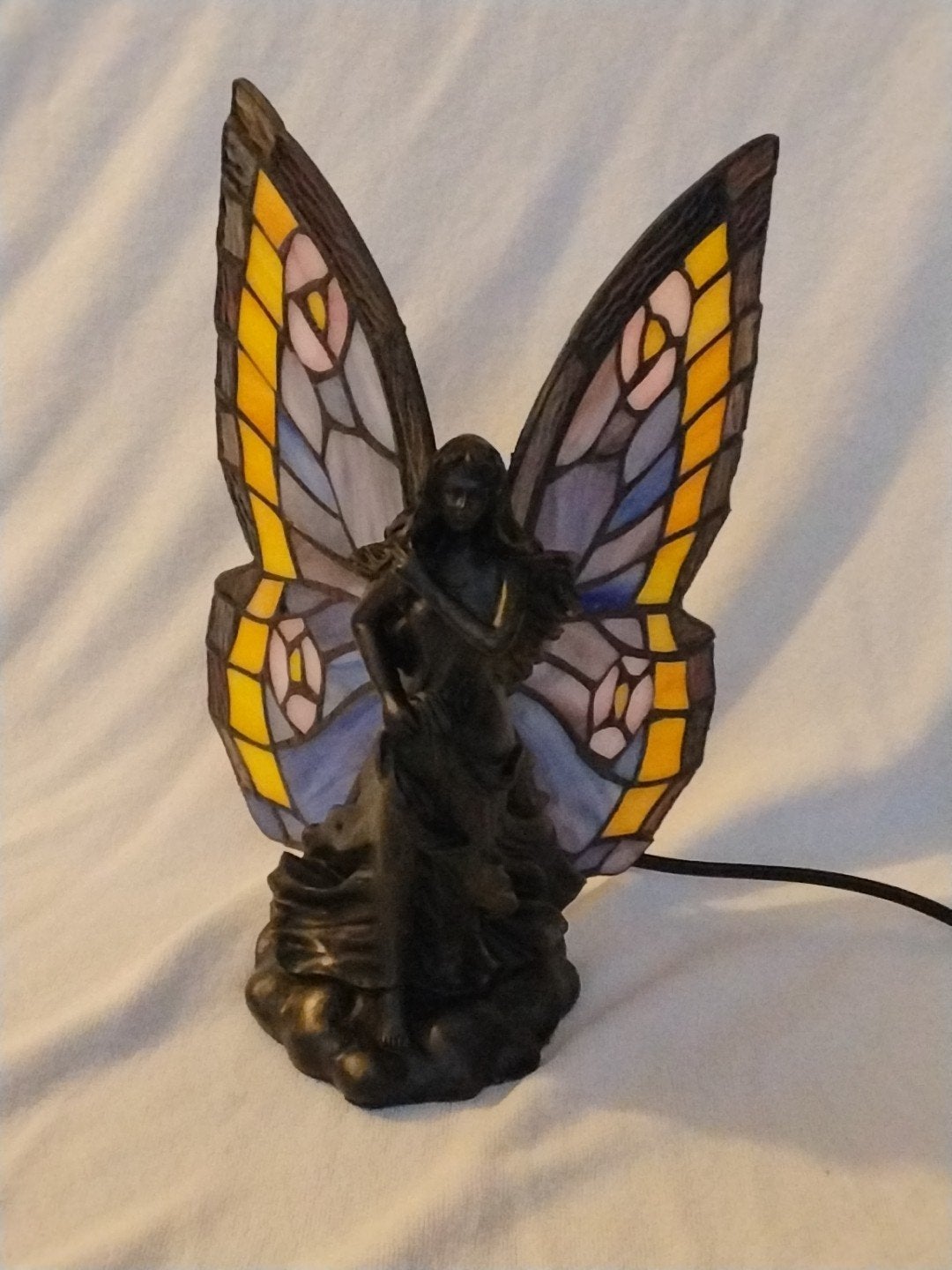 Tiffany Stijl Vlinderlamp - Feeën Tafellamp, Antiek en Kunst, Ophalen of Verzenden