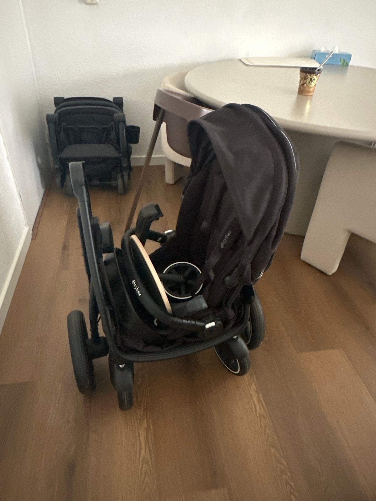 Cybex Gazelle S kinderwagen met extra zitje en meerijdplank, Gebruikt, Duowagen, Combiwagen, Ophalen