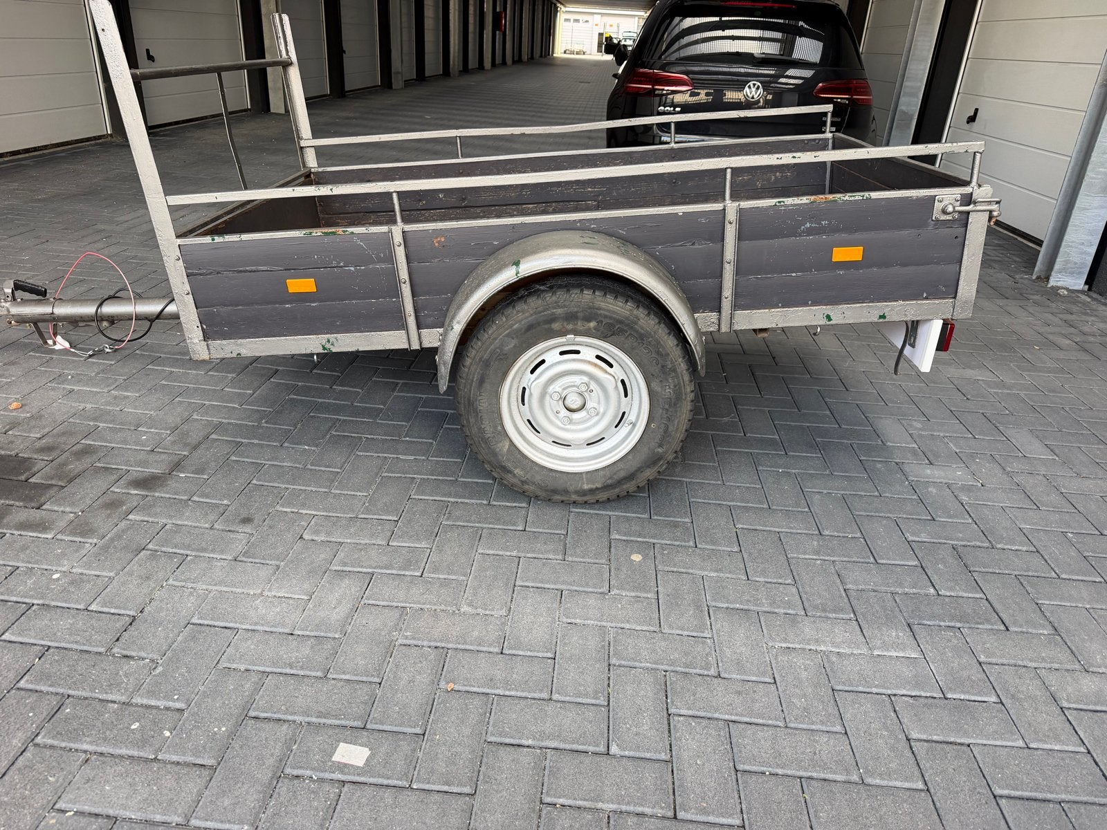 Aanhanger met werk, nieuwe spatborden en verlichting, Ophalen of Verzenden, Gebruikt