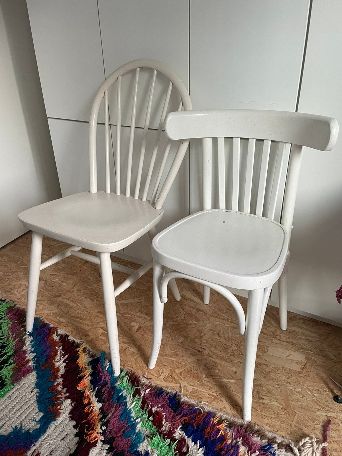 Stoelen, Ophalen, Twee, Wit, Vintage