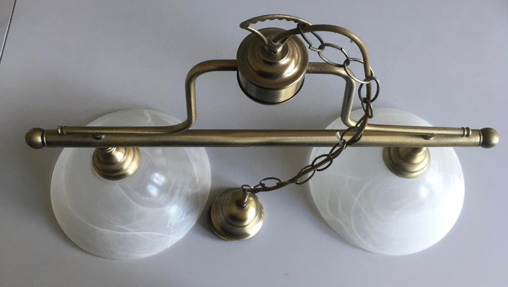 Hanglamp met 2 kelken, Ophalen of Verzenden, Zo goed als nieuw, Minder dan 50 cm