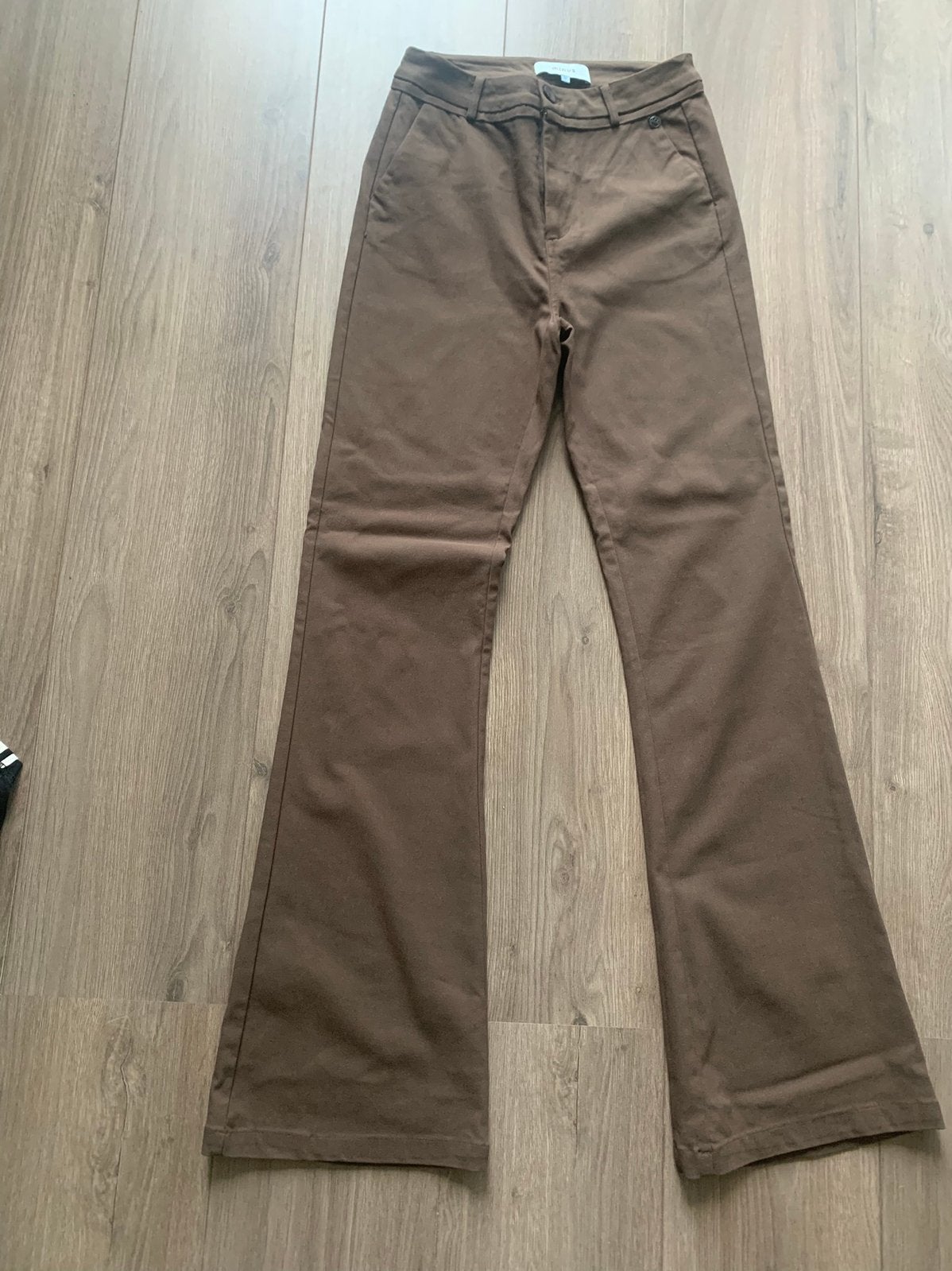 Bruine pantalon, Minus, maat 36, Ophalen, Bruin, Zo goed als nieuw, Maat 36 (S)