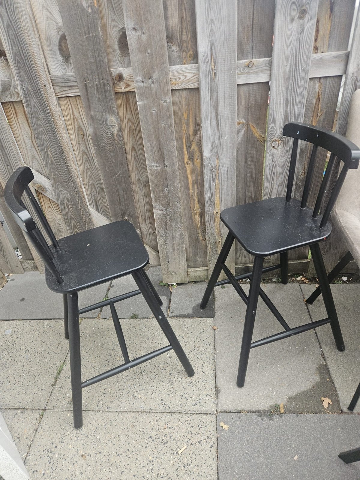 2x IKEA Agam kinderstoel - Zwart, Ophalen, Gebruikt, Twee, Zwart