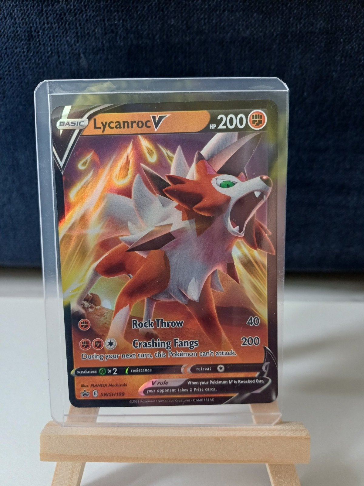 Pokemon kaart Lycanrock V, Ophalen of Verzenden, Nieuw, Losse kaart, Foil