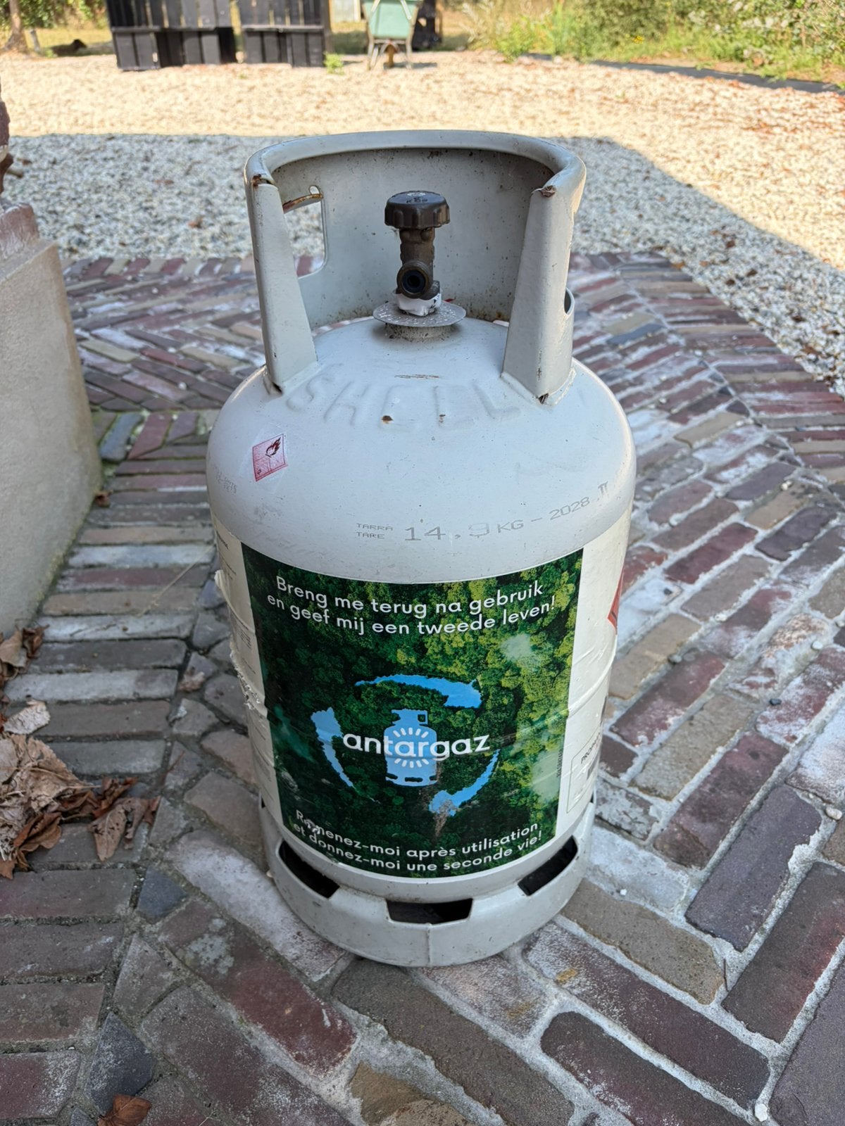 Gasfles Antargaz gekeurd en 96% vol!!, Ophalen, Zo goed als nieuw