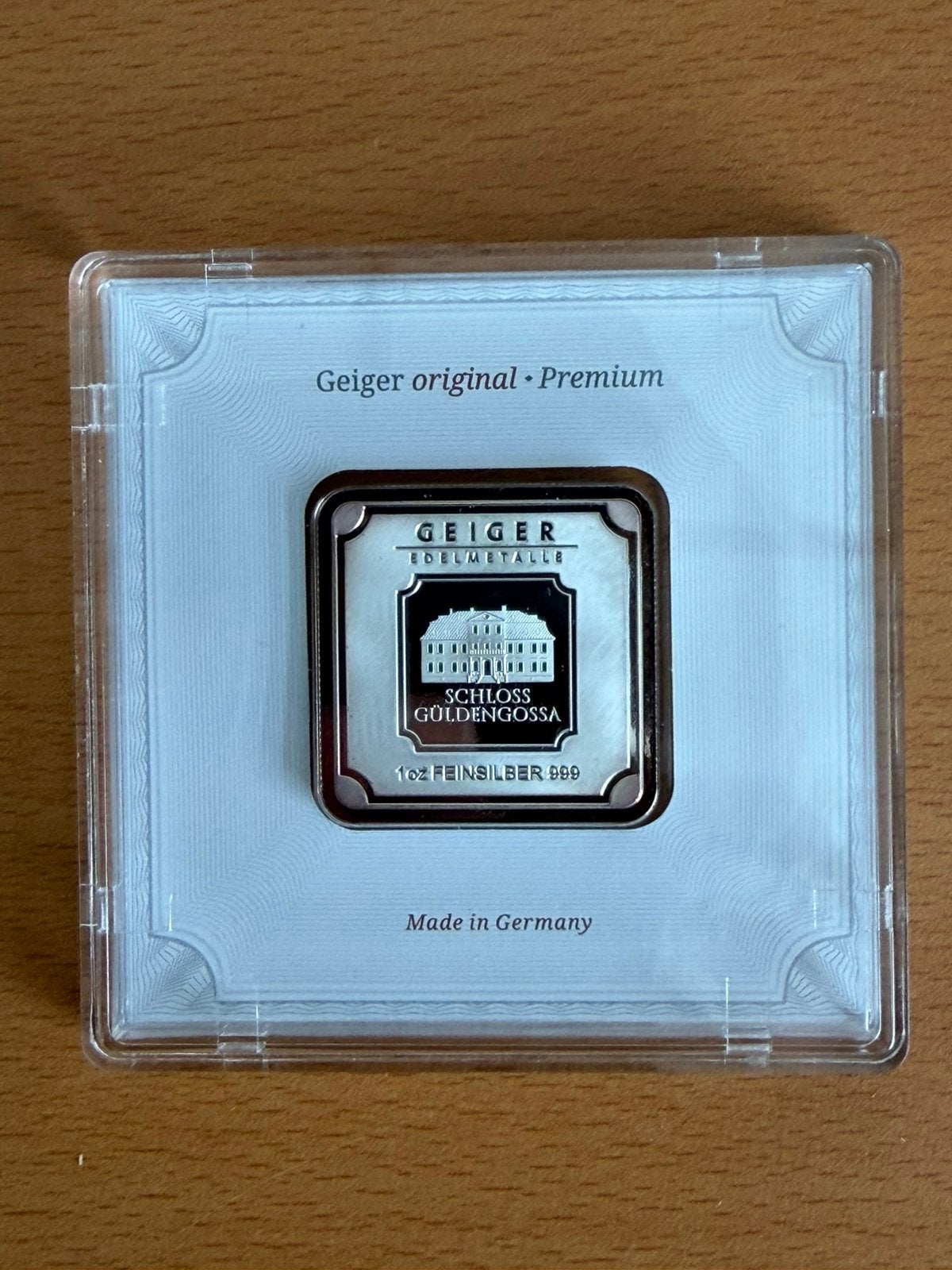 Geiger zilverbaar 1 oz zilver 999, Ophalen of Verzenden, Zilver