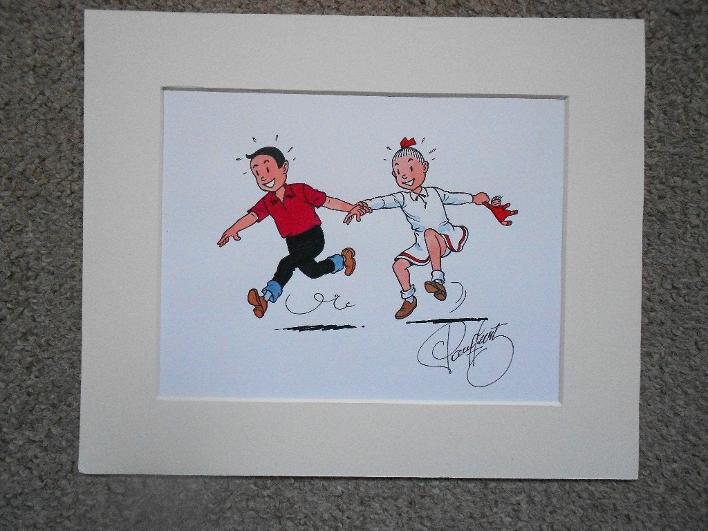Suske en Wiske - originele ecoline tekening van Paul Geerts, Eén stripboek, Ophalen of Verzenden, Nieuw, Willy Vandersteen / Paul Geerts