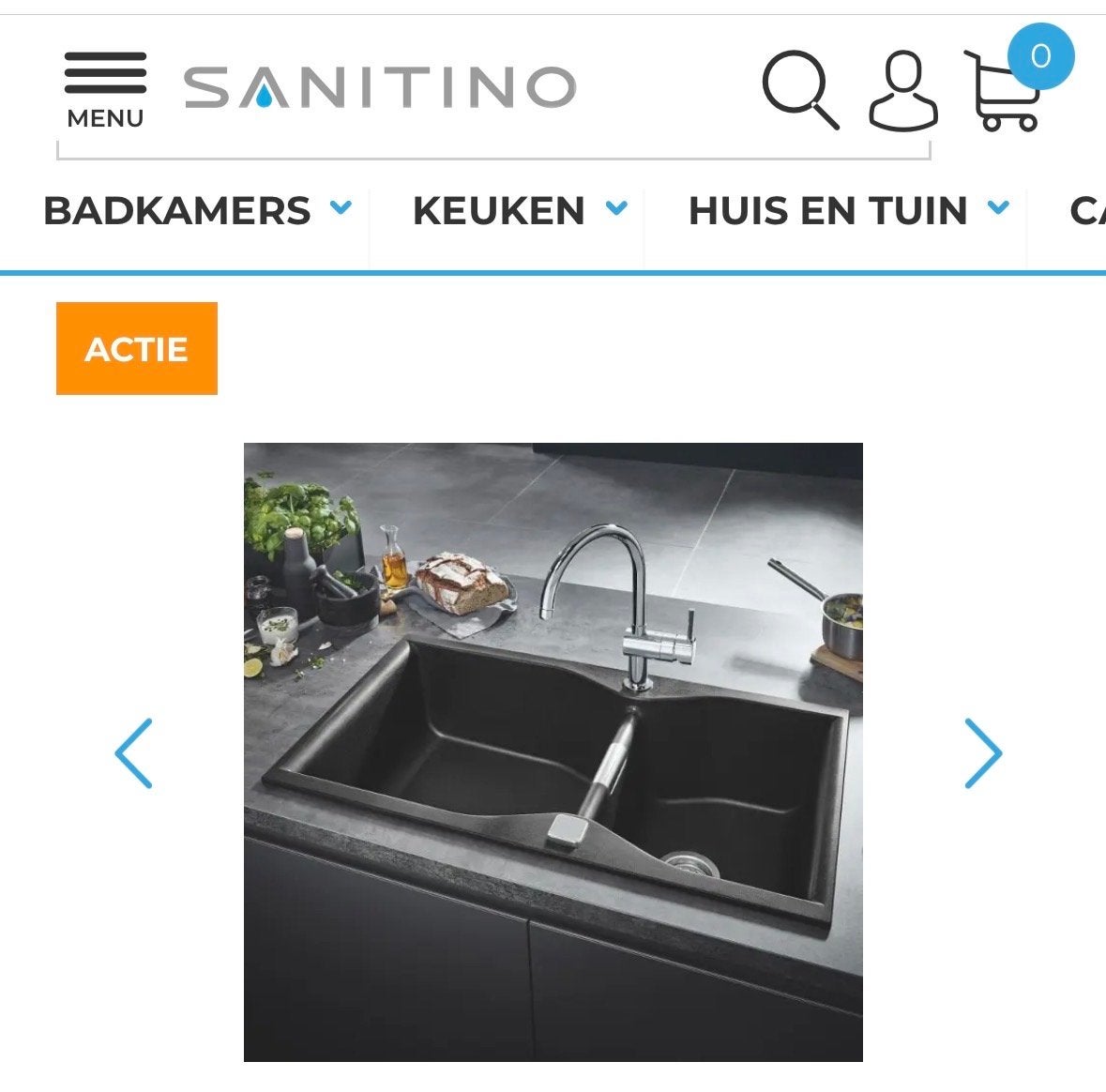 Grohe Composiet Spoelbak K700 Zwart Graniet 90x50 cm, Huis en Inrichting, Keuken | Keukenbenodigdheden, Ophalen, Overige typen