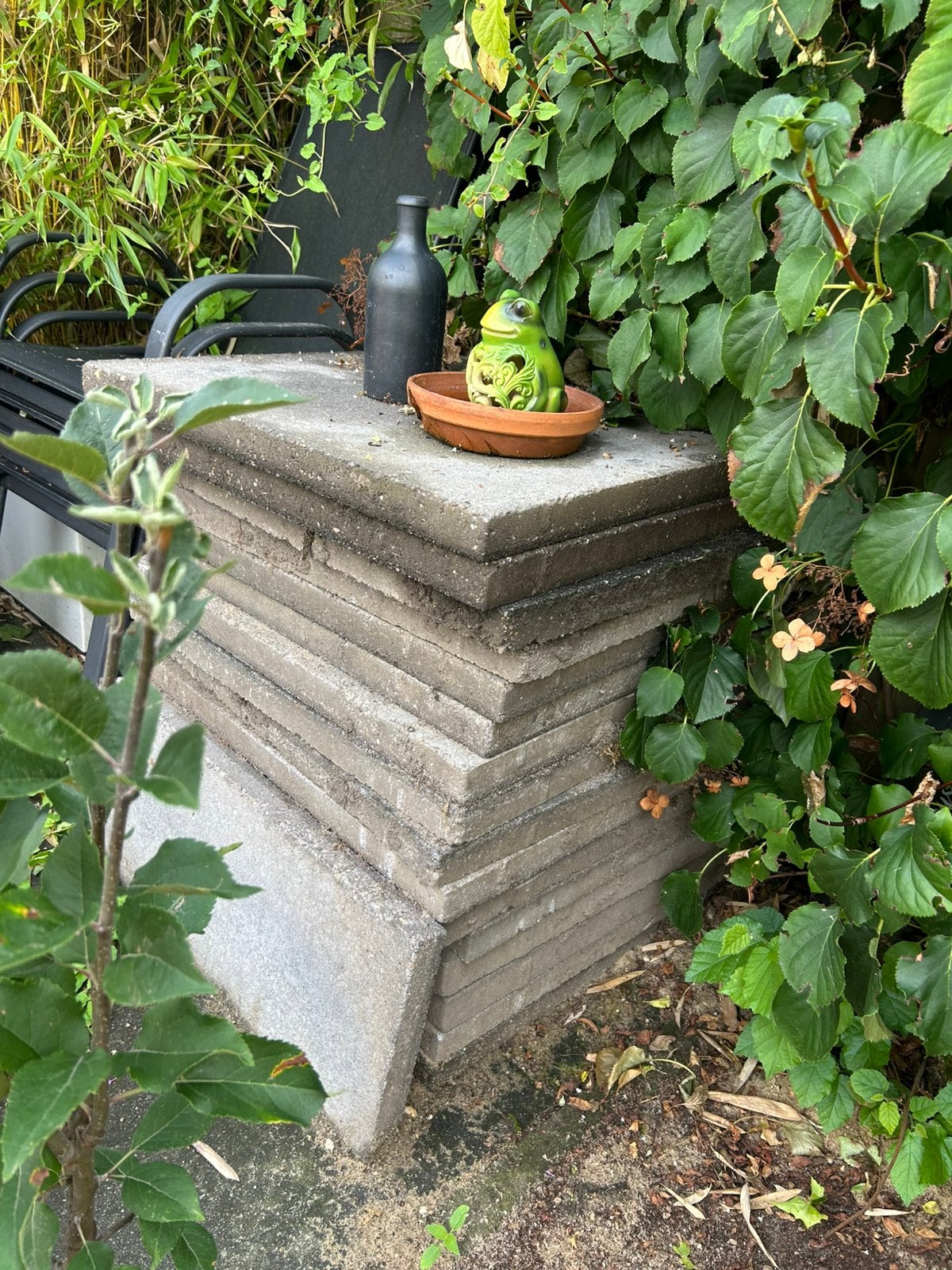 Gratis 31 botenonnen terrastegels, Tuin en Terras, Tegels en Klinkers, Ophalen, Gebruikt, 5 tot 10 m², Beton