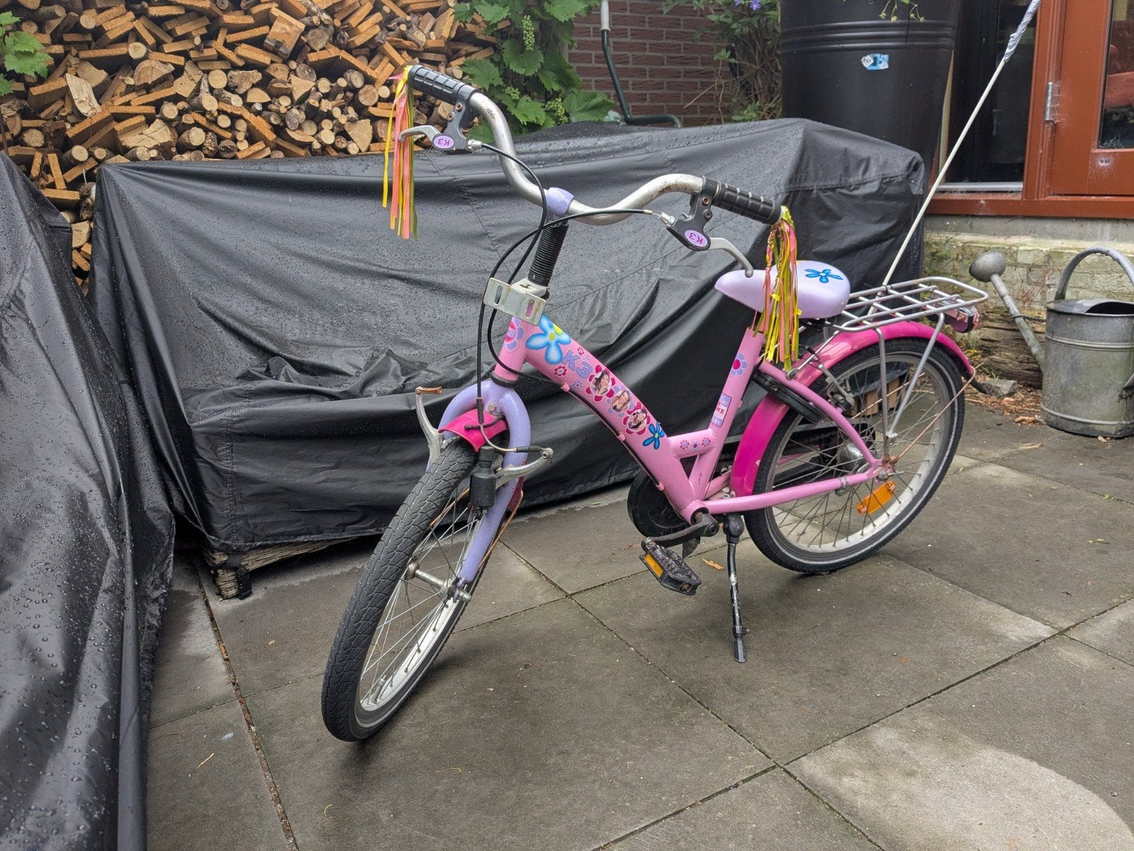 Meisjes fiets 20 inch, Ophalen, Gebruikt, Staal, 16 tot 20 inch