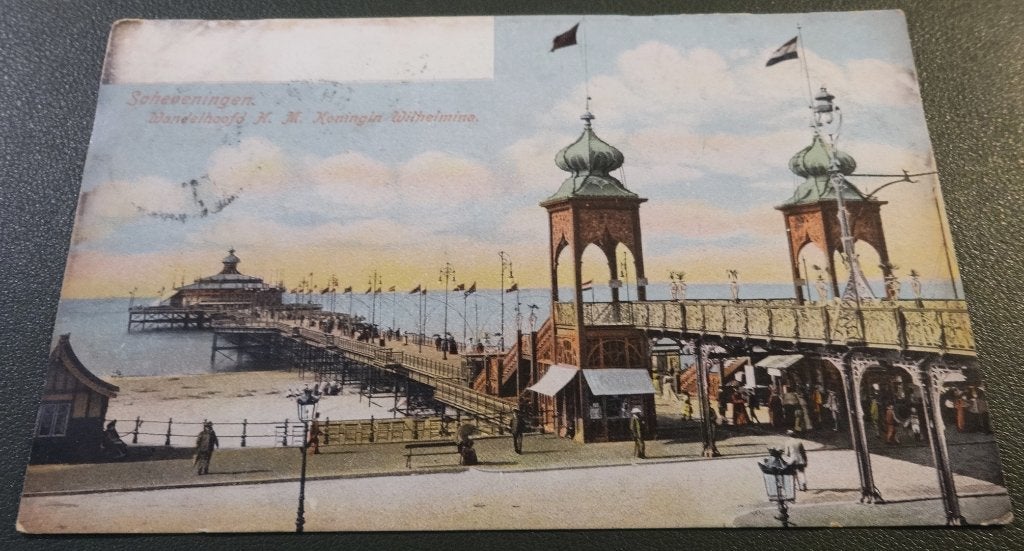 Scheveningen - Wandelhoofd H.M. Koningin Wilhelmina - KDh02, Verzamelen, Ophalen of Verzenden, Voor 1920, Gelopen, Zuid-Holland
