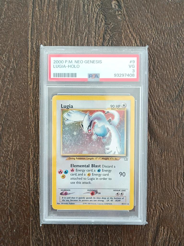 2000 Neo Genesis Lugia PSA 3 Pokémon Kaart, Hobby en Vrije tijd, Verzamelkaartspellen | Pokémon, Gebruikt, Losse kaart, Foil, Ophalen of Verzenden