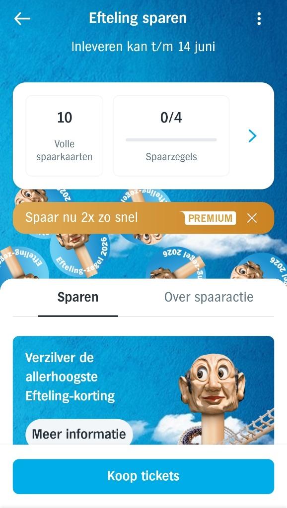 Efteling zegels €14,00 korting per persoon, Verzamelen, Albert Heijn, Ophalen