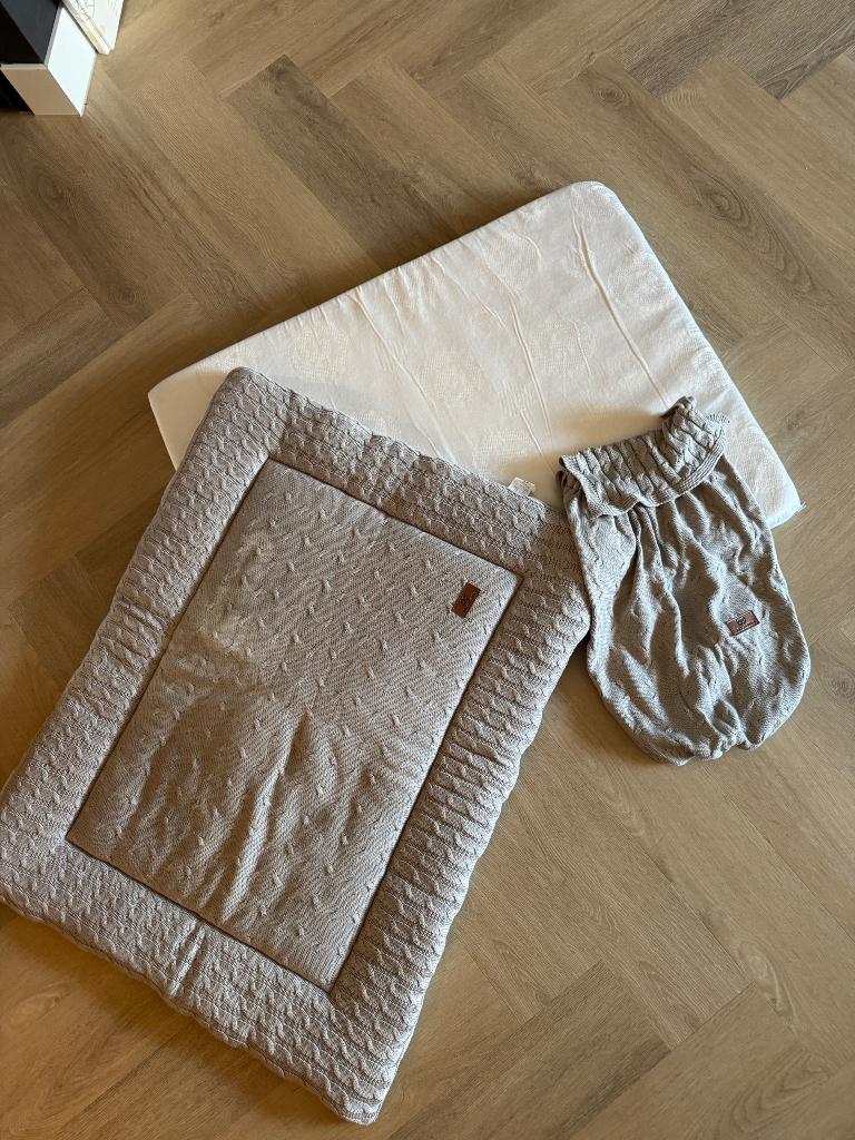 Set van een boxmatras + boxkleed + boxzak, Kinderen en Baby's, Boxen, Ophalen, Gebruikt, Rechthoekig, Boxkleed