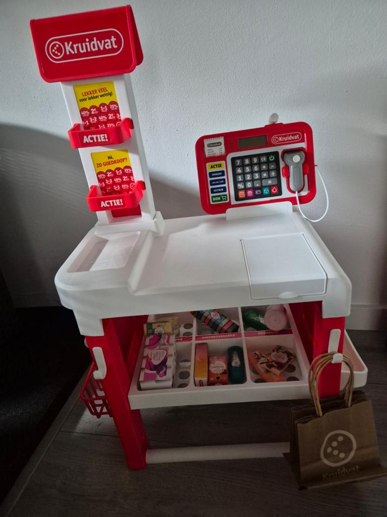 Kruidvat Kassa Speelset met Accessoires, Ophalen of Verzenden, Gebruikt, Jongen of Meisje