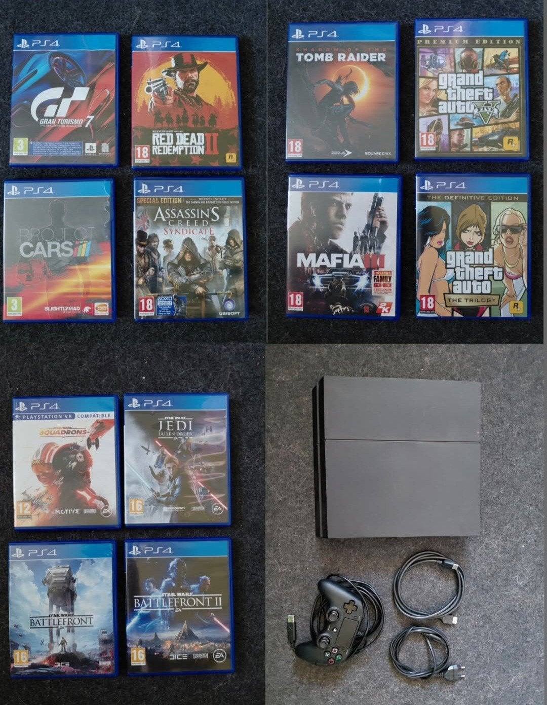 PlayStation 4 Slim 500GB + 12 Spellen Getest., Ophalen of Verzenden, Zo goed als nieuw, Met 1 controller, Slim