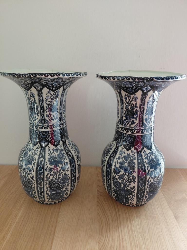 2 vazen delfst blauw, Ophalen of Verzenden