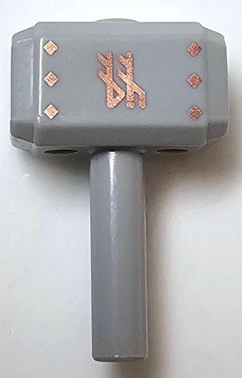 Lego Vikings Wapens Hamer Sledgehammer (Mjolnir) Light Bluis, Lego, Nieuw, Ophalen of Verzenden, Losse stenen